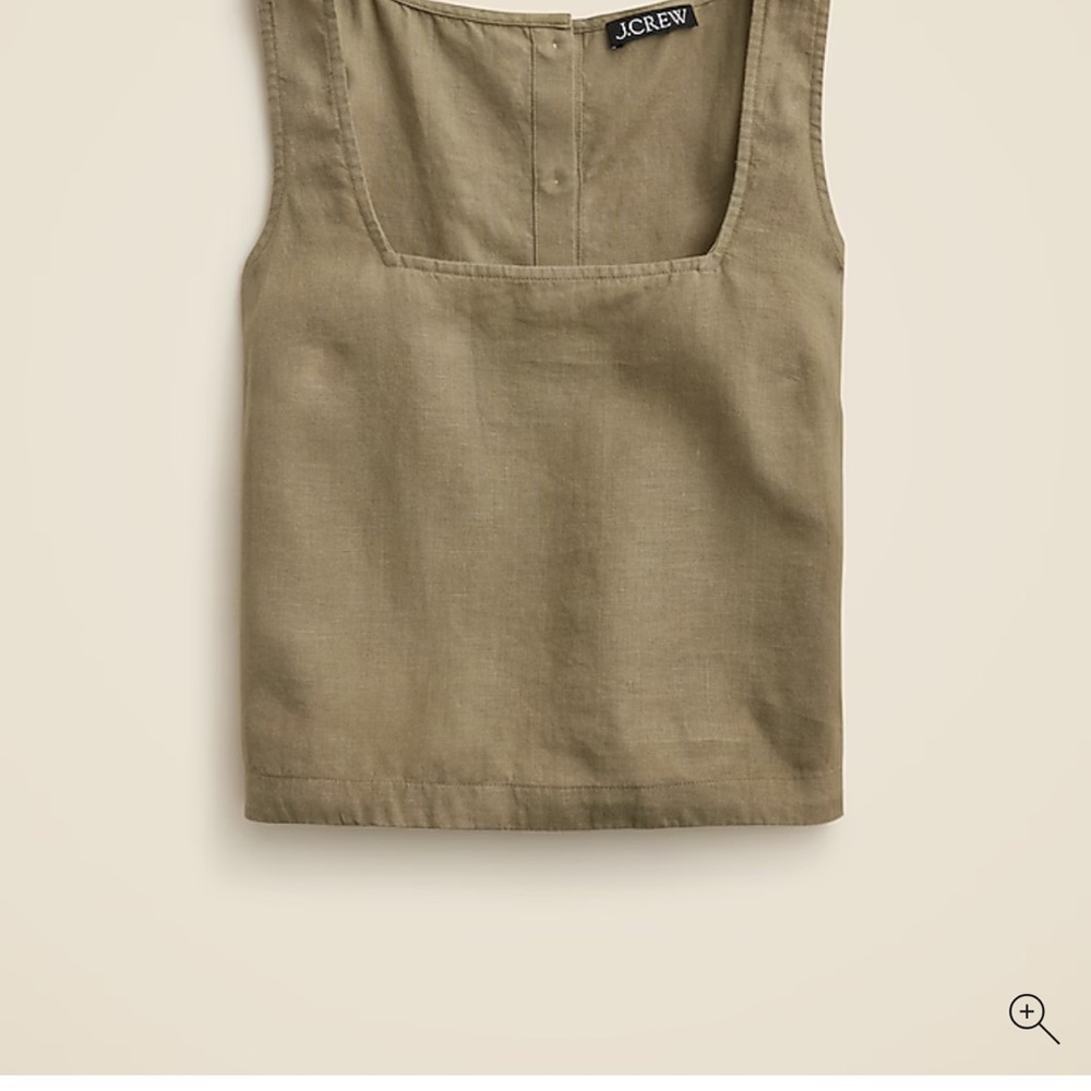 J. Crew Women's square neck Button back top